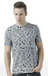 Huetrap Grey Mens Short Sleeve Graphic Printed Tshirt-HT17MKGRAGML00771