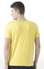 Huetrap Yellow Mens Short Sleeve Graphic Printed Tshirt-HT17MKGRAYLW00613