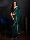 Saree Mall Women's Tissue Teal Green Embellished Designer Saree With Blouse Piece-AAVYA4301