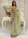 Saree Mall Women's Net Light Green Embellished Designer Saree With Blouse Piece-AAVYA5401