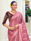 Saree Mall Women's Chiffon Mauve Embellished Designer Saree With Blouse Piece-ABHIJET5040