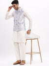 Men Printed Lavender Nehru Jacket-AD-113-Lavender