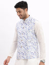 Men Printed Lavender Nehru Jacket-AD-114-Lavender