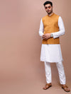 Men Solid Mustard Slim Fit Nehru Jacket-AD-J-455-Mustard