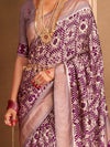 Saree Mall Women's  Blend Mauve Woven Design Designer Saree With Blouse Piece-ADWTYA1008