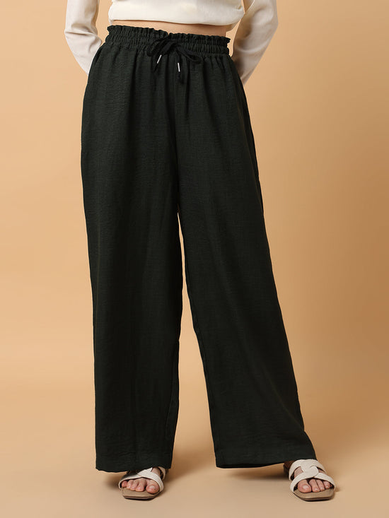 Women Solid Green Trouser-AE-10315-Green