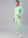 Women Tie and Dye Yellow Tracksuit-AF-1765-Yellowblue