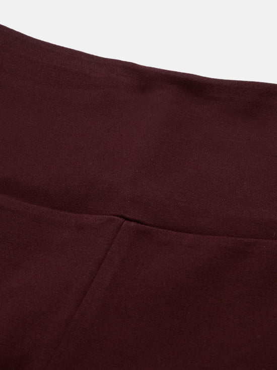 Women Solid Maroon Slim Fit Jeggings-AF-2272-Maroon