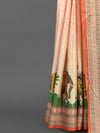 Saree Mall Women's  Blend Peach Printed Designer Saree With Blouse Piece-AFREN108