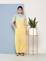 Women Printed Standard Yellow Jumpsuits & Sets