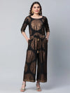 Women Paisley Standard Black Jumpsuits & Sets