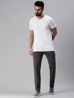 Men Solid Grey Straight Fit Trackpant-AJ-WG881-Grey