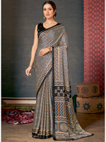 Saree Mall Women's Crepe Grey Digital Print Designer Saree With Blouse Piece-AJRKH309