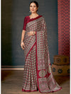 Saree Mall Women's Crepe Maroon Digital Print Designer Saree With Blouse Piece-AJRKH312