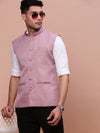 Men Solid Lavender Slim Fit Nehru Jacket-AK-12527-17-Lavender