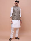 Men Solid Brown Slim Fit Nehru Jacket-AK-3618-26-Brown