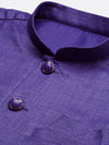 Men Solid Violet Slim Fit Nehru Jacket-AK-3618-30-Violet