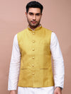 Men Solid Mustard Slim Fit Nehru Jacket-AK-51340-8-Mustard