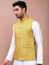 Men Solid Mustard Slim Fit Nehru Jacket-AK-51340-8-Mustard