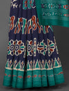 Saree Mall Women's Bhagalpuri  Navy Blue Printed Designer Saree With Blouse Piece-ALFA104