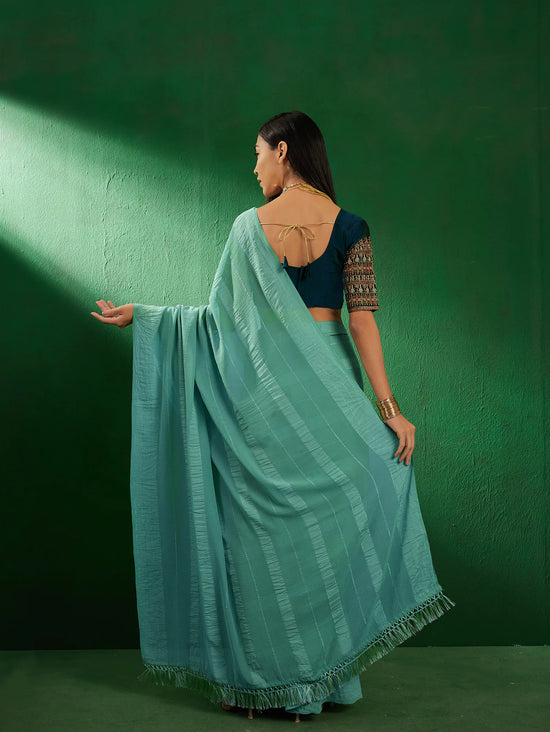 Suha Womens Fashion Ethnic Teal Color Sarees-MLSHWSA1280TEL0ONE