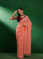 Suha Womens Fashion Ethnic Peach Color Sarees-MLSHWSA1281PCH0ONE