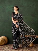 Suha Womens Fashion Ethnic Black Color Sarees-MLSHWSA1454BLK0ONE