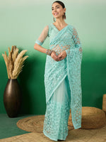 Suha Womens Fashion Ethnic Sea Green Color Sarees-MLSHWSA1321SGR0ONE