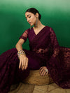 Suha Womens Fashion Ethnic Wine Color Sarees-MLSHWSA1328WNE0ONE