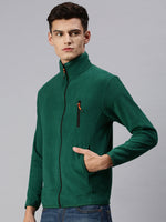 Men Solid Green Sweatshirt-AR-1672-Green