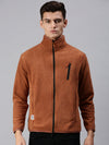 Men Solid Brown Sweatshirt-AR-1672-Tan