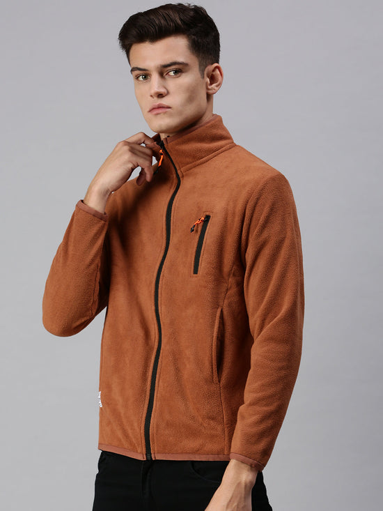 Men Solid Brown Sweatshirt-AR-1672-Tan