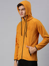 Men Hooded Solid Yellow Sweatshirt-AR-1685-Yellow