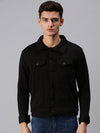 Men Solid Black Sweatshirt-AR-1690-Black