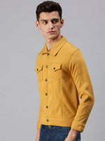 Men Solid Yellow Sweatshirt-AR-1690-Yellow