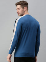 Men Solid Blue Sweatshirt-AR-7454-Blue