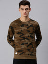 Men Camouflage Multi Sweatshirt-AR-7659-Olive