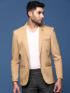 Men Khaki Slim Fit Single Breasted Blazer-AR-Z1-Khaki