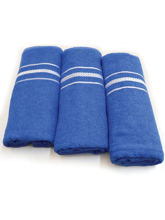 Athom Living Arrow Designed Soft Textured Bath Towel 67x137cm Pack of 3-AR-AAB