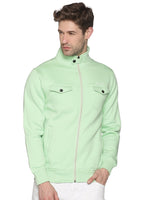 Men Solid Green Sweatshirt-ARTB1639-Ltgreen