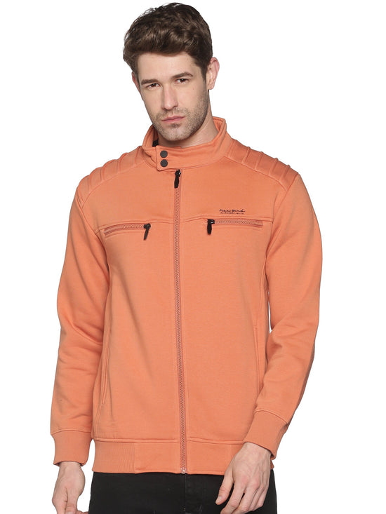 Men Solid Orange Sweatshirt-ARTB1646-Orange