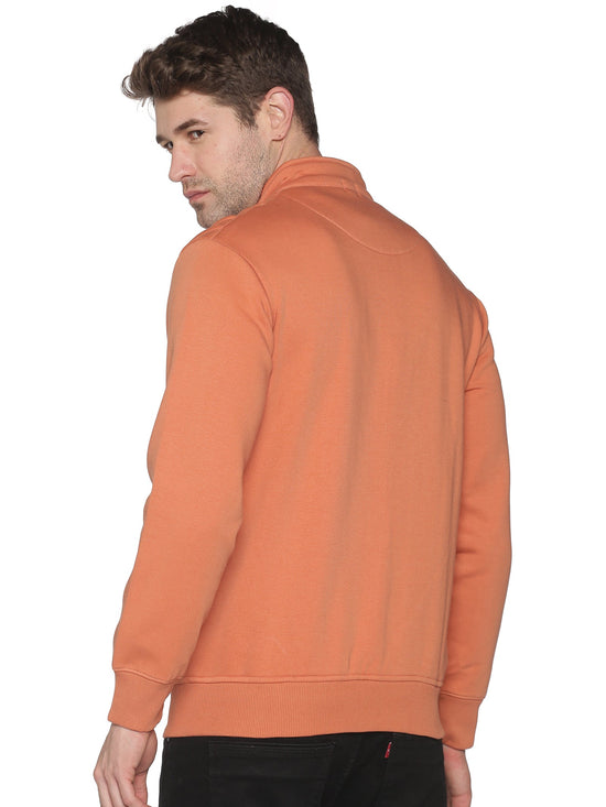 Men Solid Orange Sweatshirt-ARTB1646-Orange