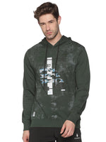 Men Printed Green Sweatshirt-ARTB1661-Darkgreen