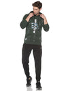 Men Printed Green Sweatshirt-ARTB1661-Darkgreen