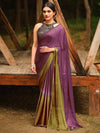 Saree Mall Women's Chiffon Purple Embellished Celebrity Saree With Blouse Piece-ARUNA12