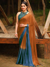 Saree Mall Women's Chiffon Rust Embellished Celebrity Saree With Blouse Piece-ARUNA14