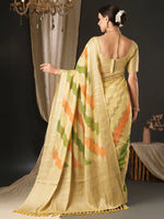 Saree Mall Women's Georgette Yellow Woven Design Designer Saree With Blouse Piece-ARYA1704