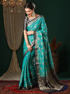 Saree Mall Women's Georgette Light Blue Woven Design Designer Saree With Blouse Piece-ARYA2602