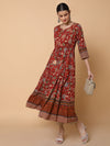 Women Floral Maroon Anarkali Kurta-AT-A1134-LG-Maroon