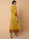 Women Floral Mustard Anarkali Kurta-AT-A1488-LG-Mustard